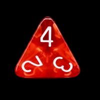 Role 4 Initiative Translucent Red & White D4 Dice