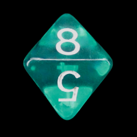 Role 4 Initiative Translucent Teal with White D8 Dice