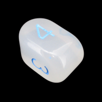 Role 4 Initiative Translucent White & Light Blue Arch D4 Dice