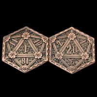 TDSO Metal Crit & Miss Ancient Copper D2 Dice Coin