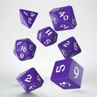 Q Workshop Classic Runic Purple & White 7 Dice Polyset