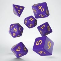 Q Workshop Classic Runic Purple & Yellow 7 Dice Polyset