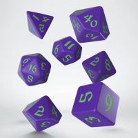 Q Workshop Classic Runic Purple & Green 7 Dice Polyset
