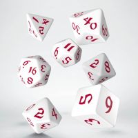 Q Workshop Classic Runic White & Red 7 Dice Polyset