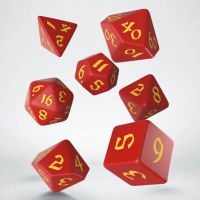 Q Workshop Classic Runic Red & Yellow 7 Dice Polyset