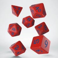 Q Workshop Classic Runic Red & Blue 7 Dice Polyset