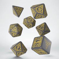 Q Workshop Starfinder Threefold Conspiracy Grey & Yellow 7 Dice Polyset