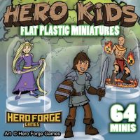  ArcKnight Flat Plastic Miniatures - Hero Kids - 62 Pieces