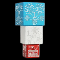 CLEARANCE Sirius Metal Fireworks Stackables D6 Dice Set LTD EDITION