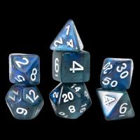 Sirius Unearthed Treasure Sapphire 7 Dice Polyset + Bonus D20 Dice