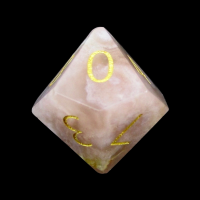 TDSO Agate Cherry with Engraved Numbers 16mm Precious Gem D10 Dice