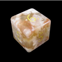 TDSO Agate Cherry with Engraved Numbers 16mm Precious Gem D6 Dice