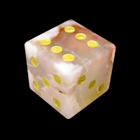 TDSO Agate Cherry with Engraved Numbers 16mm Precious Gem D6 Spot Dice