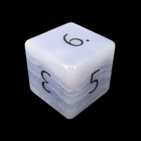 TDSO Agate Lace with Engraved Numbers 16mm Precious Gem D6 Dice