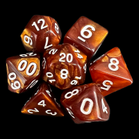TDSO Aurora Amber 7 Dice Polyset