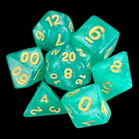 TDSO Aurora Verdigris 7 Dice Polyset