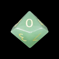 TDSO Gemstone Aventurine Green & Gold D10 Dice