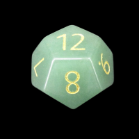 TDSO Gemstone Aventurine Green & Gold D12 Dice