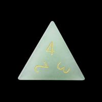TDSO Gemstone Aventurine Green & Gold D4 Dice