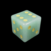 TDSO Gemstone Aventurine Green & Gold D6 Spot Dice