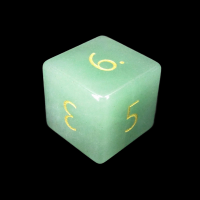 TDSO Gemstone Aventurine Green & Gold D6 Dice