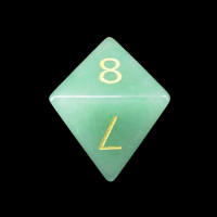 TDSO Gemstone Aventurine Green & Gold D8 Dice