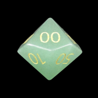 TDSO Gemstone Aventurine Green & Gold Percentile Dice