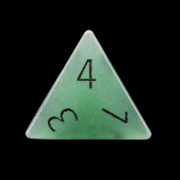 TDSO Gemstone Aventurine Green & Black D4 Dice