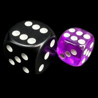 TDSO Bright Gem Amethyst 12mm D6 Spot Dice