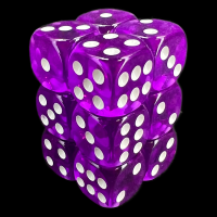TDSO Bright Gem Amethyst 12 x D6 Dice Set