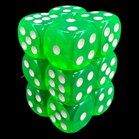TDSO Bright Gem Emerald 12 x D6 Dice Set