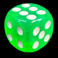 TDSO Bright Gem Emerald 16mm D6 Spot Dice