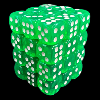TDSO Bright Gem Emerald 36 x D6 Dice Set