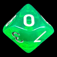 TDSO Bright Gem Emerald D10 Dice