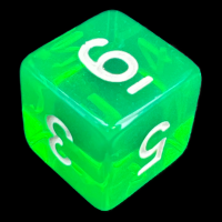 TDSO Bright Gem Emerald D6 Dice