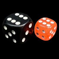 TDSO Bright Gem Fire Opal 12mm D6 Spot Dice