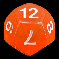 TDSO Bright Gem Fire Opal D12 Dice
