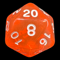 TDSO Bright Gem Fire Opal D20 Dice