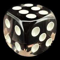 TDSO Bright Gem Quartz Grey 16mm D6 Spot Dice