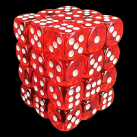 TDSO Bright Gem Ruby 36 x D6 Dice Set
