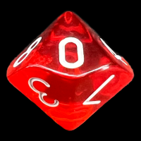 TDSO Bright Gem Ruby D10 Dice