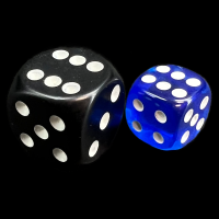 TDSO Bright Gem Sapphire 12mm D6 Spot Dice