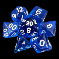 TDSO Bright Gem Sapphire 7 Dice Polyset