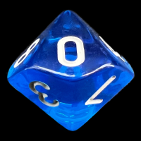 TDSO Bright Gem Sapphire D10 Dice