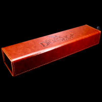 TDSO Brown Leatherette Padded Dice Storage Case - 6 x D6 Dice 