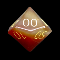 TDSO Gemstone Carnelian & Gold Percentile Dice