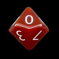 TDSO Carnelian with Engraved Numbers 16mm Precious Gem D10 Dice