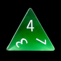 TDSO Cats Eye Dark Green with Engraved Numbers 16mm Precious Gem D4 Dice