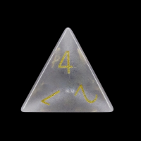 TDSO Cats Eye Grey with Engraved Numbers 16mm Precious Gem D4 Dice