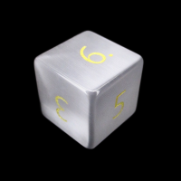 TDSO Cats Eye Grey with Engraved Numbers 16mm Precious Gem D6 Dice